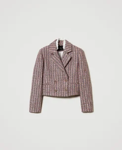 Blazer Aus Bouclé- Und Lurexgarn