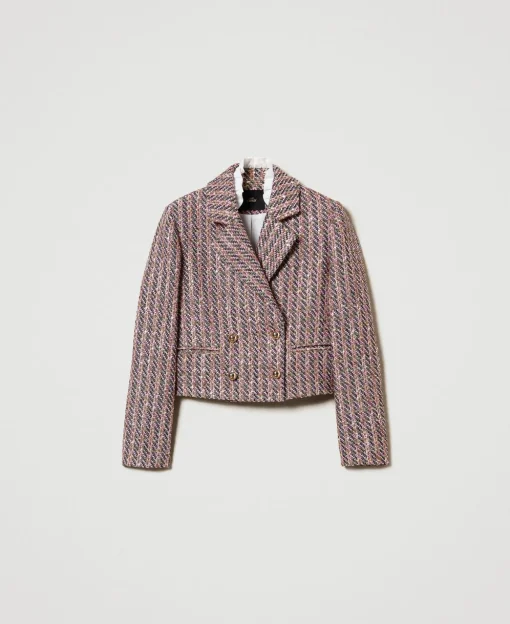 Blazer Aus Bouclé- Und Lurexgarn