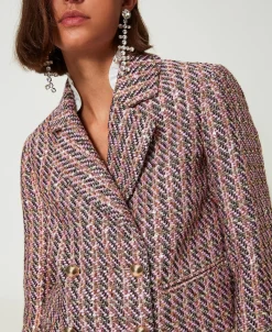 Blazer Aus Bouclé- Und Lurexgarn
