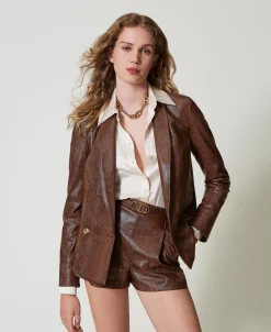 Blazer Aus Eidechsenlederimitat