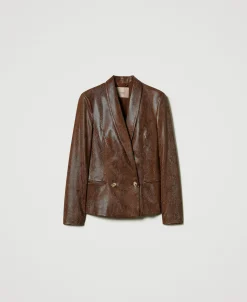 Blazer Aus Eidechsenlederimitat