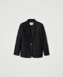 Blazer Aus Makrameespitze