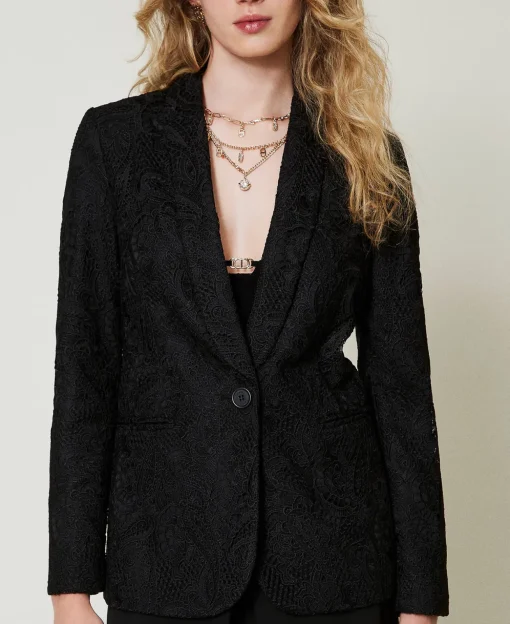 Blazer Aus Makrameespitze