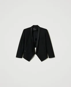 Blazer Aus Serge Aus Wollmischung