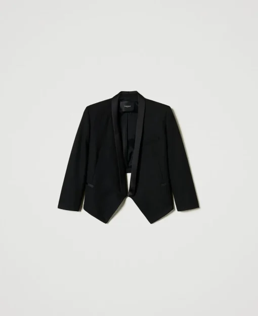 Blazer Aus Serge Aus Wollmischung