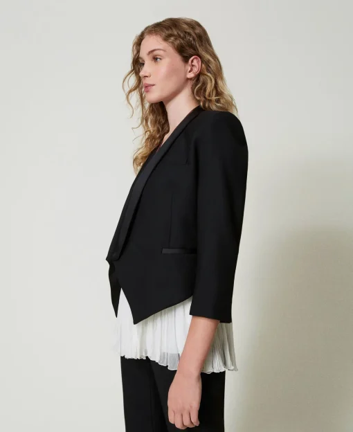 Blazer Aus Serge Aus Wollmischung