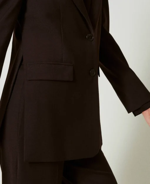Blazer Aus Stretchwolle
