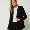 Blazer Aus Tuch Mit Pailletten