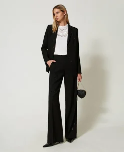 Blazer Aus Tuch Mit Pailletten