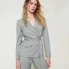 Blazer Aus Wollmischung Mit Gürtel