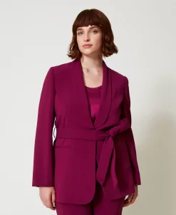 Blazer Mit Gürtel „Oval T“-Kettchen