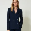 Blazer Mit Lurex-Nadelstreifen