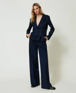 Blazer Mit Lurex-Nadelstreifen