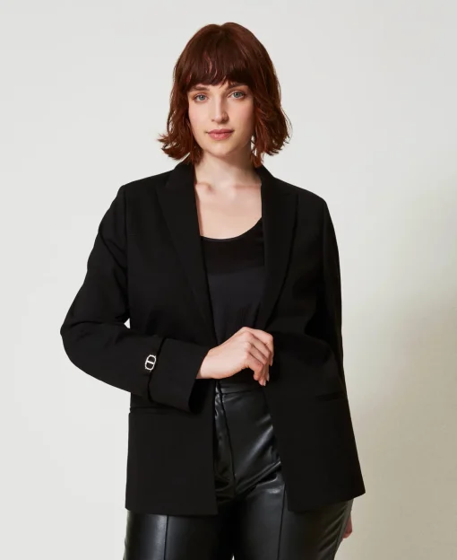 Blazer Mit „Oval T“-Riegeln