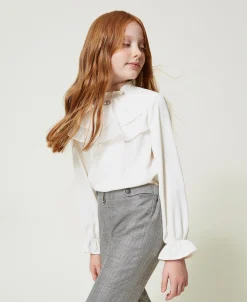 Bluse Aus Crêpe De Chine Mit Jabot