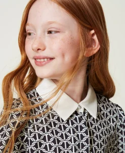 Bluse Aus Crêpe De Chine Mit Print