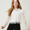 Bluse Aus Valenciennesspitze