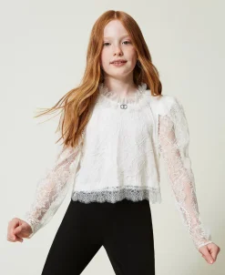 Bluse Aus Valenciennesspitze