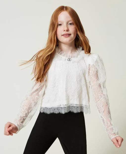 Bluse Aus Valenciennesspitze