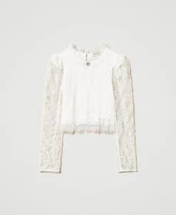 Bluse Aus Valenciennesspitze