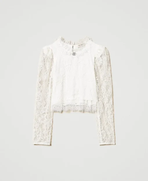 Bluse Aus Valenciennesspitze