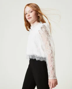 Bluse Aus Valenciennesspitze