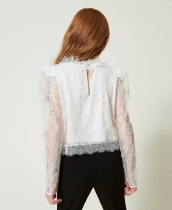 Bluse Aus Valenciennesspitze