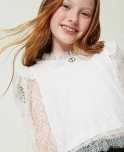 Bluse Aus Valenciennesspitze