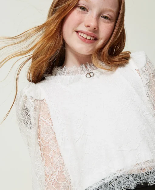 Bluse Aus Valenciennesspitze