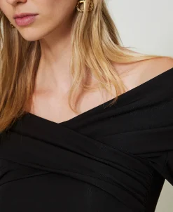 Bluse Mit Gerafftem Ausschnitt