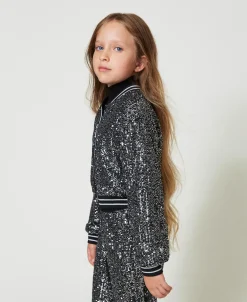 Bomberjacke Mit Alloverpailletten