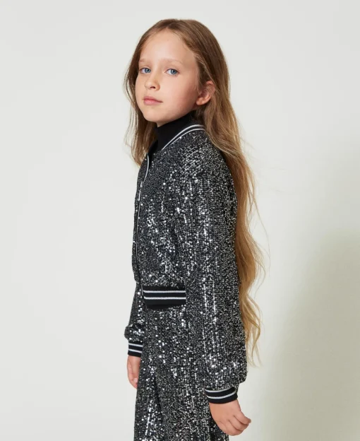 Bomberjacke Mit Alloverpailletten