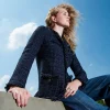 Boucléjacke Mit Logoknöpfen