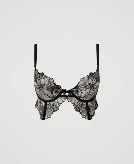 Bustier Aus Besticktem Tüll