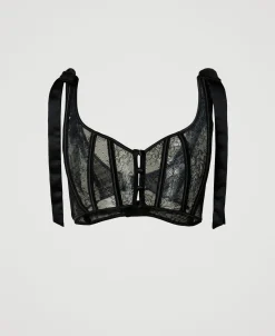 Bustier Aus Spitze Und Satin