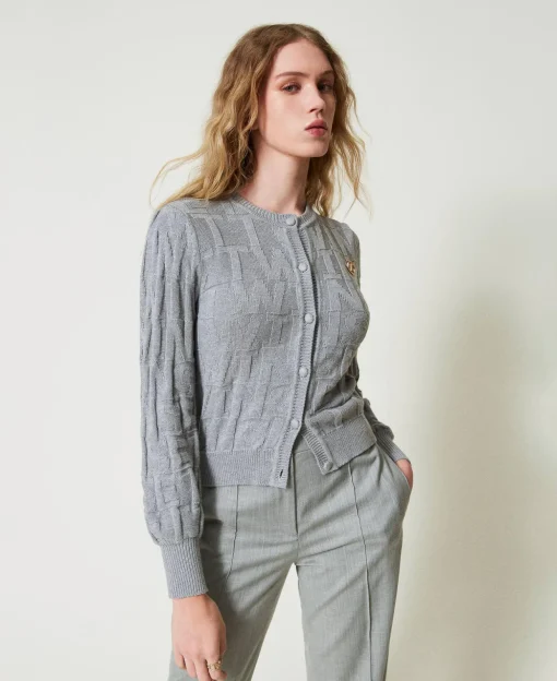 Cardigan Aus Baumwolle Und Kaschmir Mit Logos