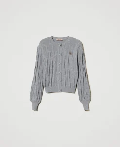 Cardigan Aus Baumwolle Und Kaschmir Mit Logos