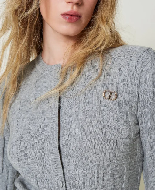 Cardigan Aus Baumwolle Und Kaschmir Mit Logos
