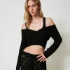 Cardigan Aus Treeblend-Garn Mit Zopfmustern