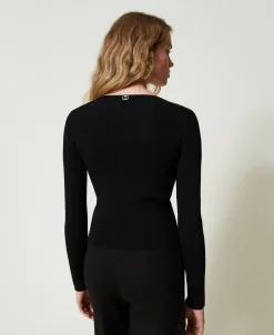 Cardigan Mit Schnüren Und Spitze