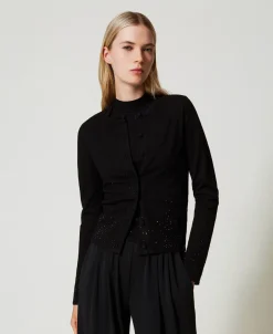 Cardigan Mit Strass Im Dégradé