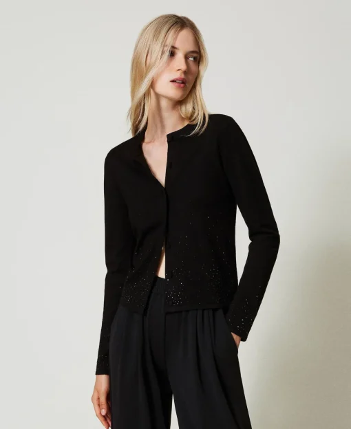 Cardigan Mit Strass Im Dégradé