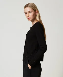 Cardigan Mit Strass Im Dégradé