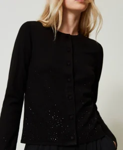 Cardigan Mit Strass Im Dégradé