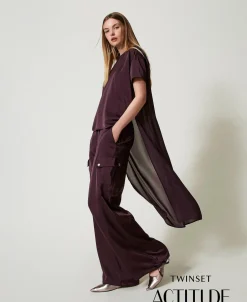 Cargohose Aus Satin