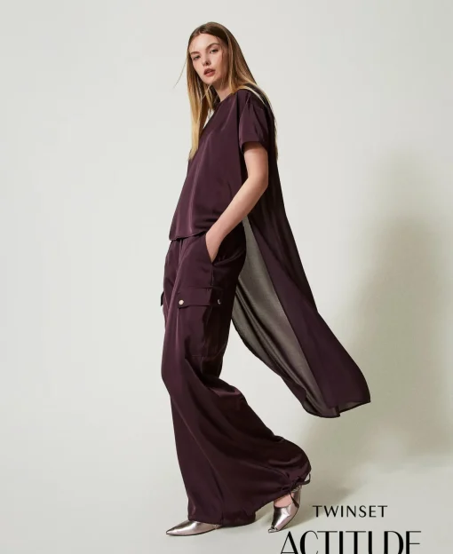 Cargohose Aus Satin