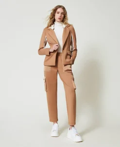 Cargohose Aus Scuba Und Satin