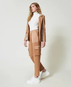 Cargohose Aus Scuba Und Satin