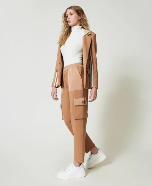 Cargohose Aus Scuba Und Satin