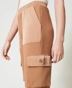 Cargohose Aus Scuba Und Satin